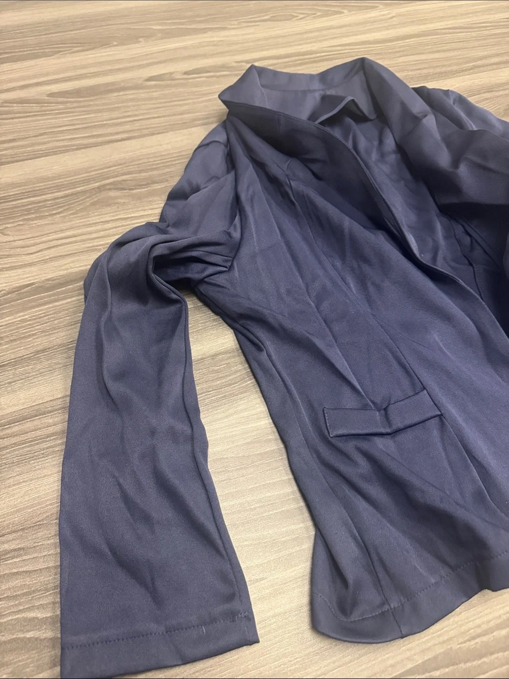 Women's Navy Open-Front Blazer Jacket